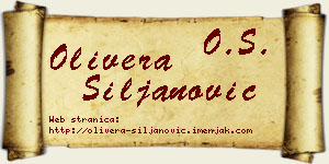 Olivera Siljanović vizit kartica